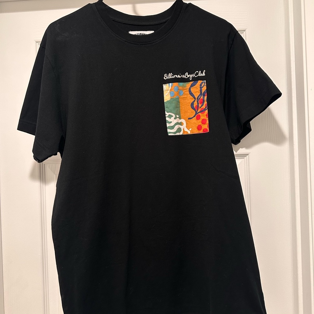Billionaire Boys Club Black Tee with Colorful Pocket